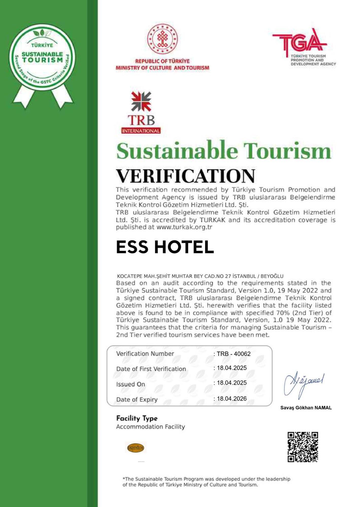 Ess Hotel Stambuł Zewnętrze zdjęcie